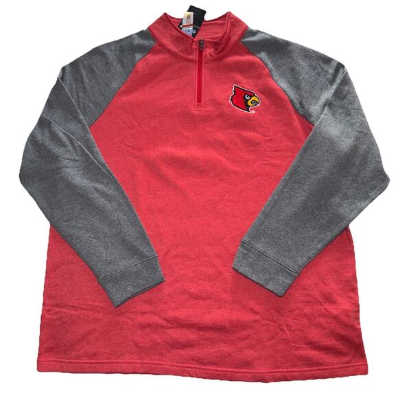 Other - Captivating‎ Louisville Cardinals 1/4 Zip Pull Over Sweater Red Men's 2XL
